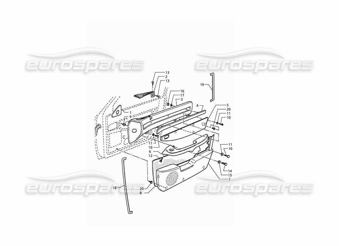 un schéma de pièces du catalogue de pièces maserati qtp. 3.2 v8 (1999)
