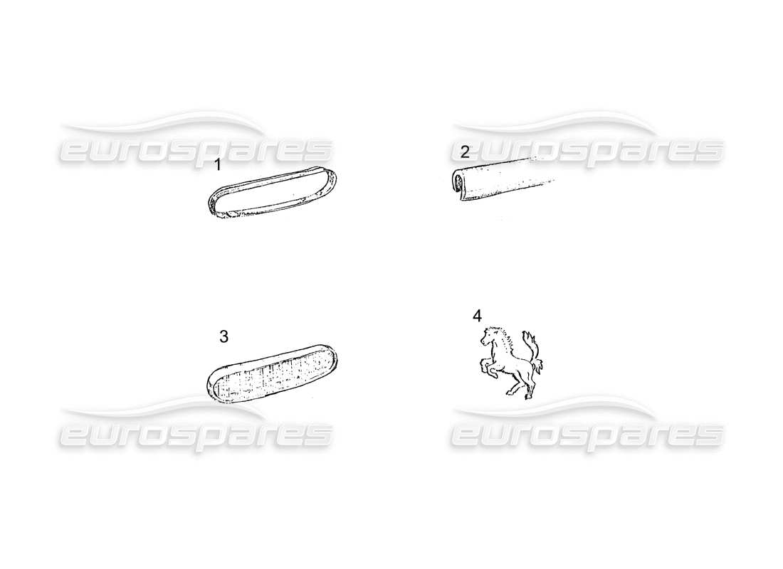 un schéma de pièces du catalogue de pièces ferrari 250