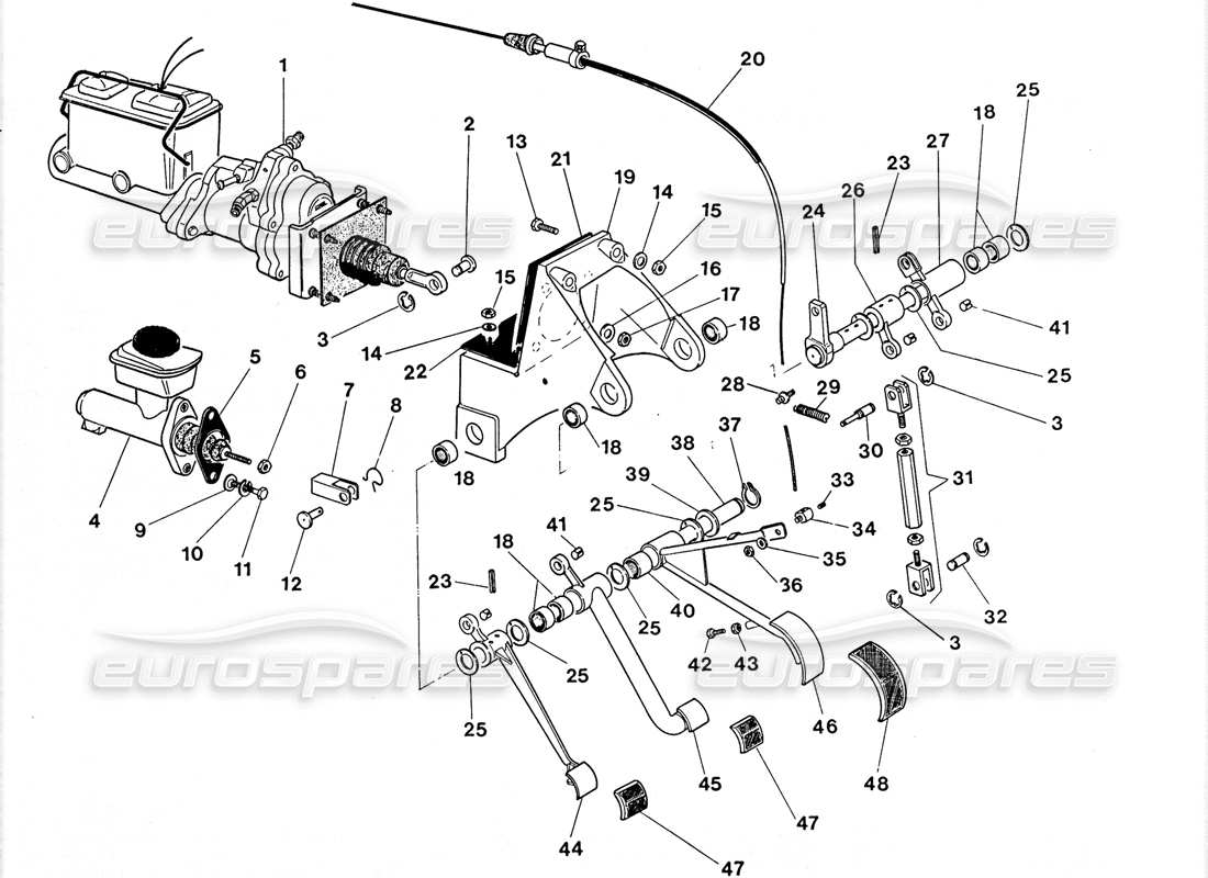 un schéma de pièces du catalogue de pièces lamborghini lm002