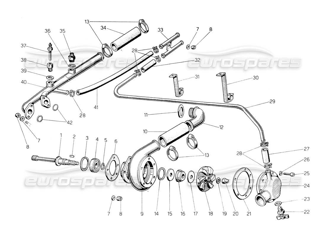 un schéma de pièces du catalogue de pièces lamborghini countach lp400