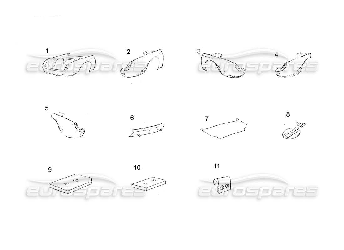 un schéma de pièces du catalogue de pièces ferrari 250