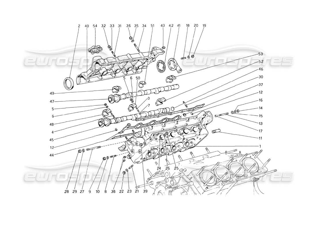 un schéma de pièces du catalogue de pièces ferrari 208 gt4 dino (1975)