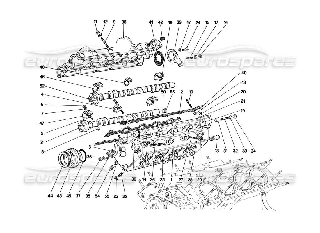 un schéma de pièces du catalogue de pièces ferrari 328