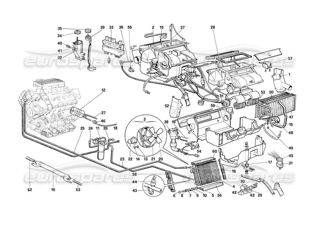 un schéma de pièces du catalogue de pièces ferrari mondial