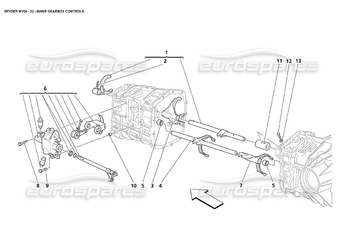 un schéma de pièces du catalogue de pièces maserati 4200 spyder (2004)