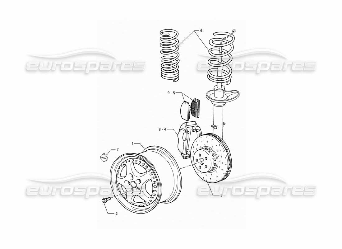 un schéma de pièces du catalogue de pièces maserati ghibli 2.0 cup