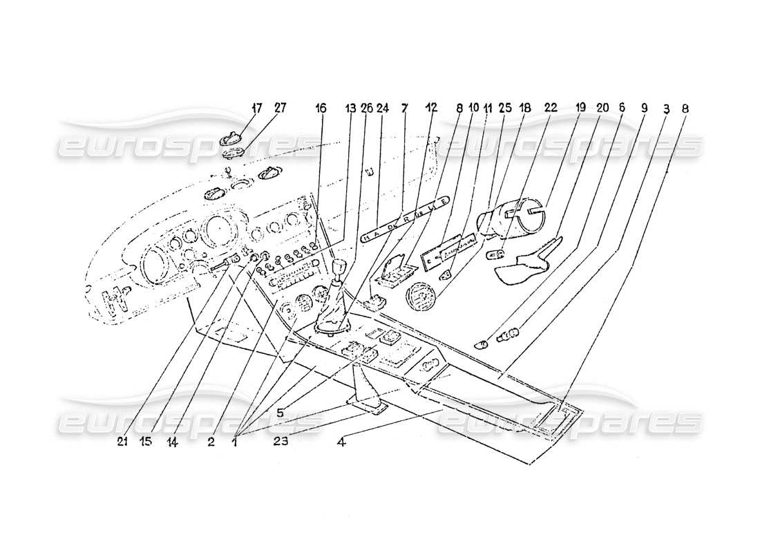 un schéma de pièces du catalogue de pièces ferrari 365 gt 2+2 (coachwork)
