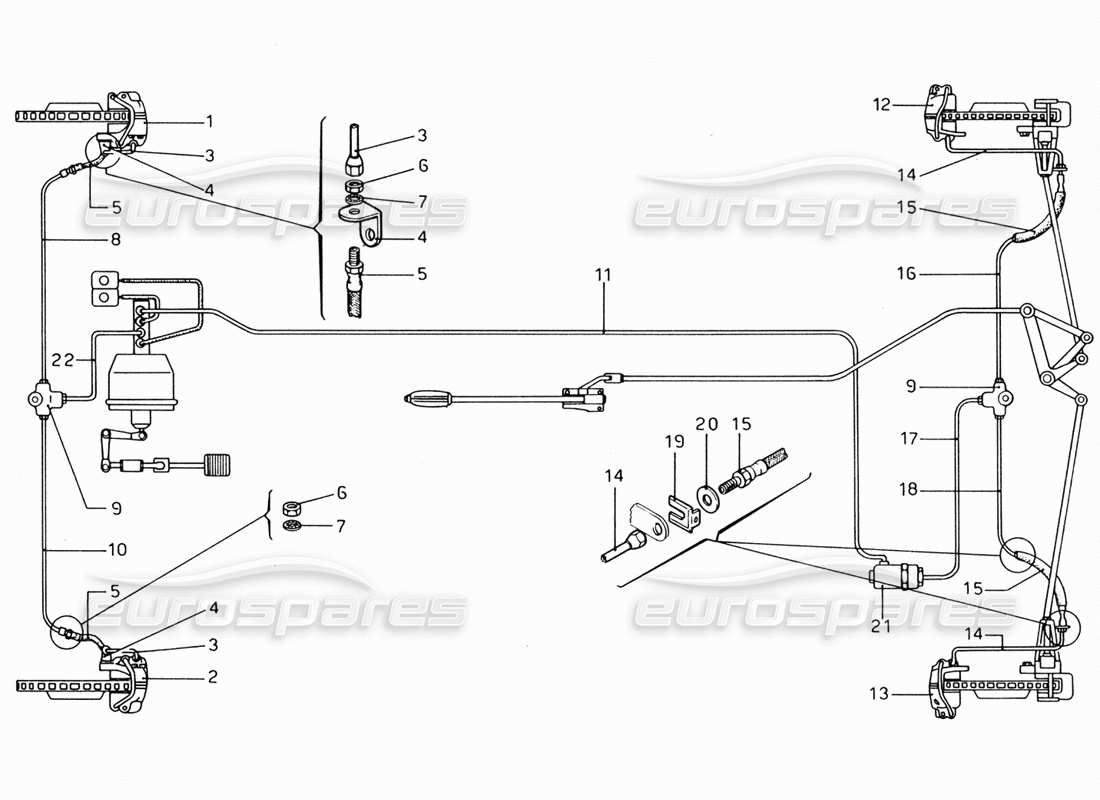 un schéma de pièces du catalogue de pièces ferrari 206 gt dino (1969)