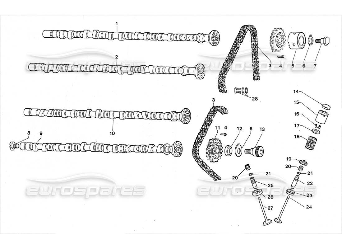 un schéma de pièces du catalogue de pièces lamborghini lm002 (1988)