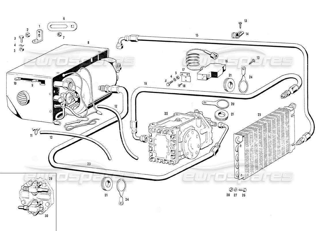 un schéma de pièces du catalogue de pièces maserati mistral 3.7