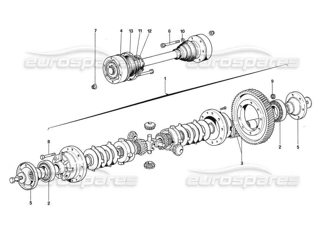 un schéma de pièces du catalogue de pièces ferrari 328