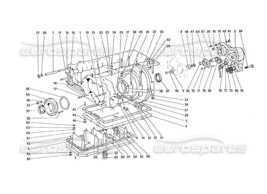 un schéma de pièces du catalogue de pièces ferrari mondial 3.0 qv (1984)