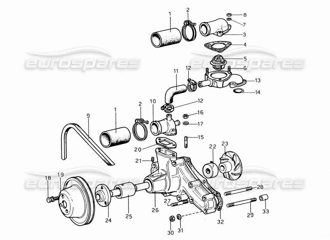 un schéma de pièces du catalogue de pièces ferrari 206 gt dino (1969)