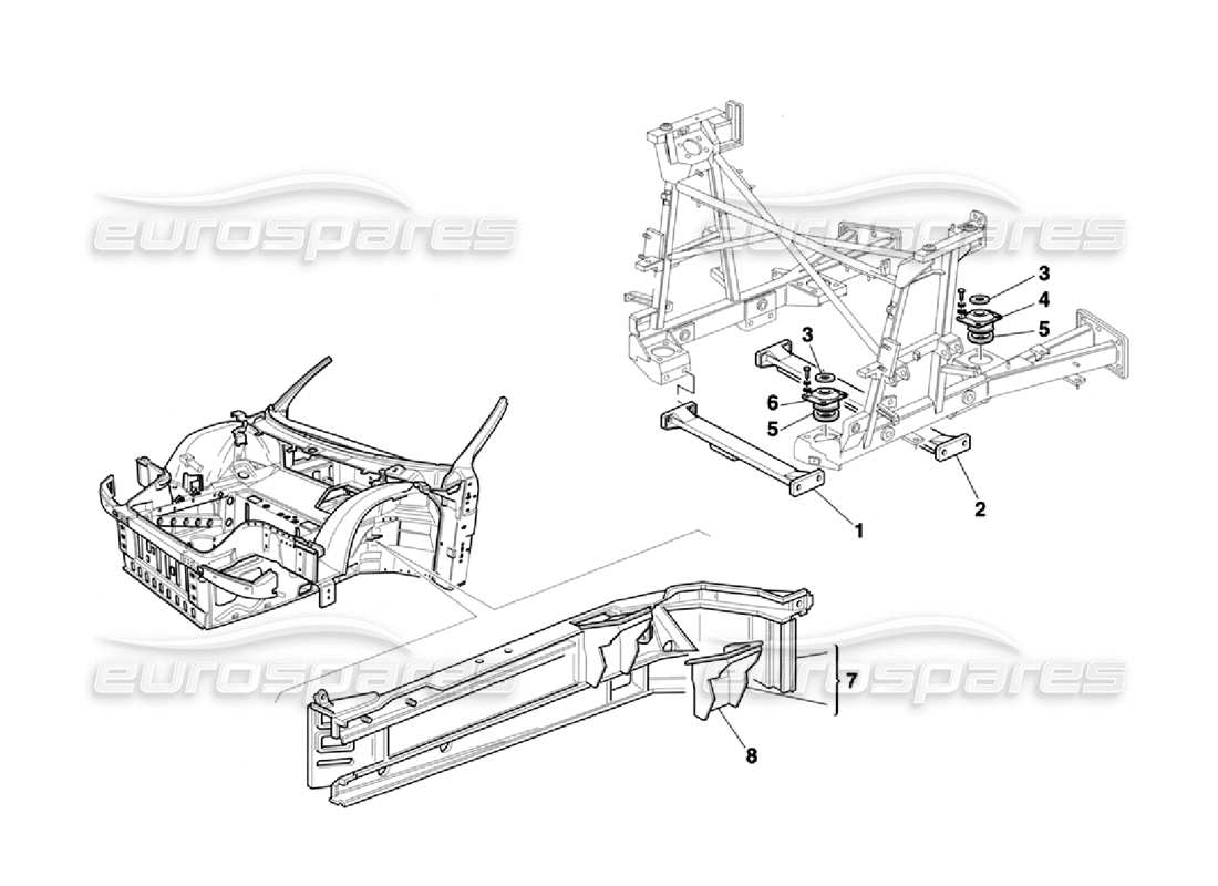 un schéma de pièces du catalogue de pièces ferrari 355 challenge (1996)
