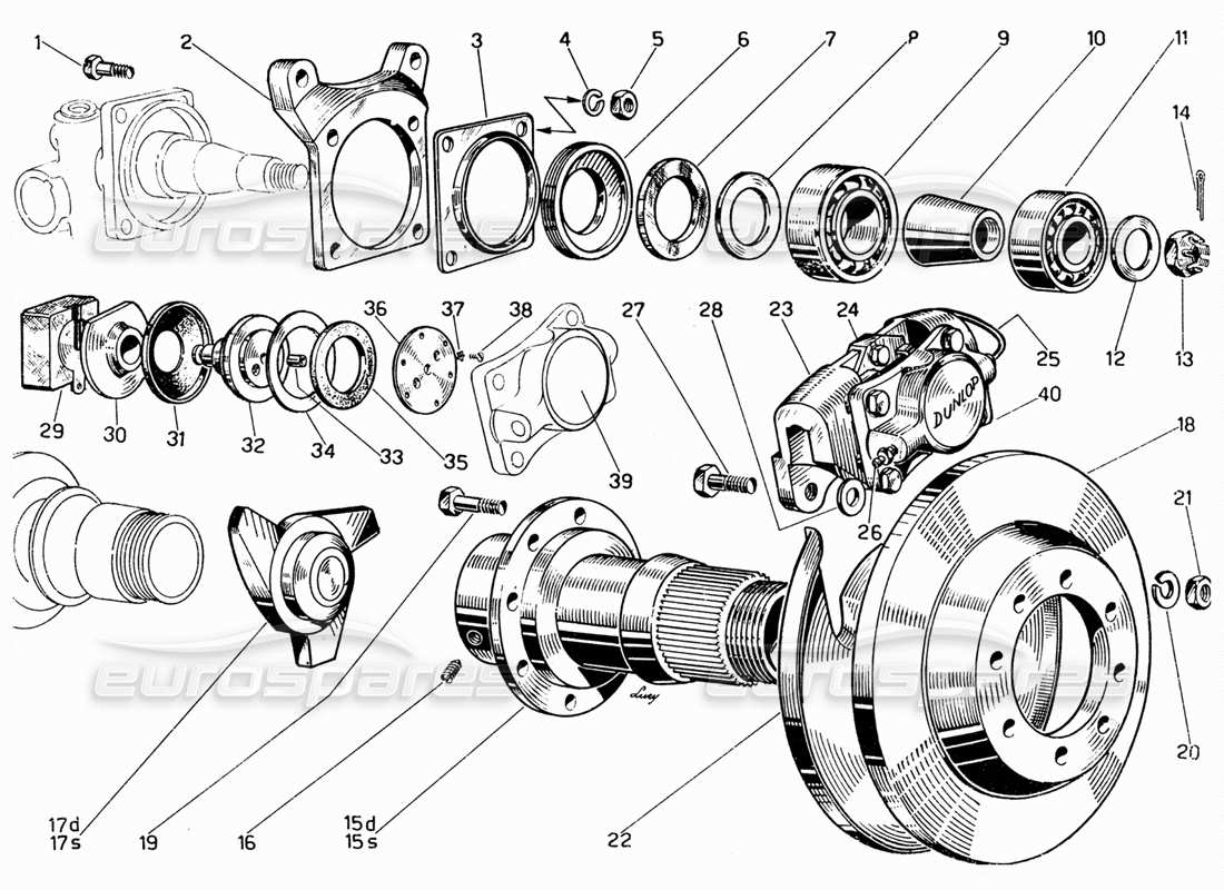 un schéma de pièces du catalogue de pièces ferrari 330 gt 2+2