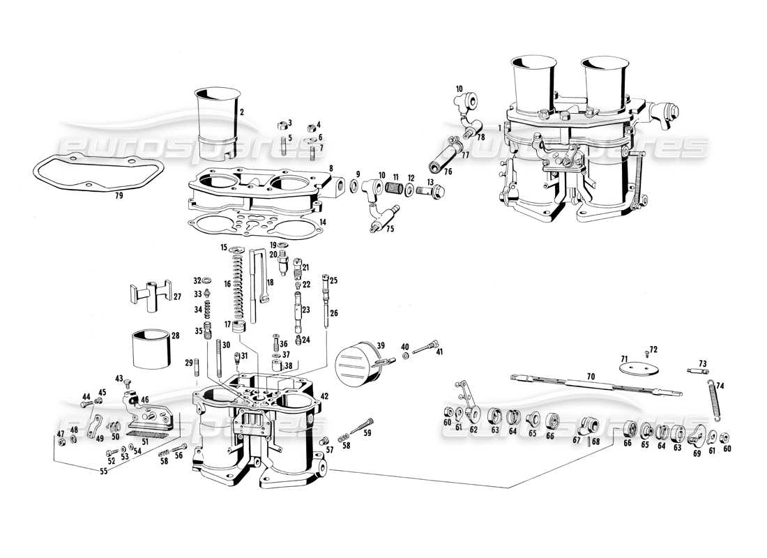 schéma de pièce contenant le numéro de pièce 115 mc 64154