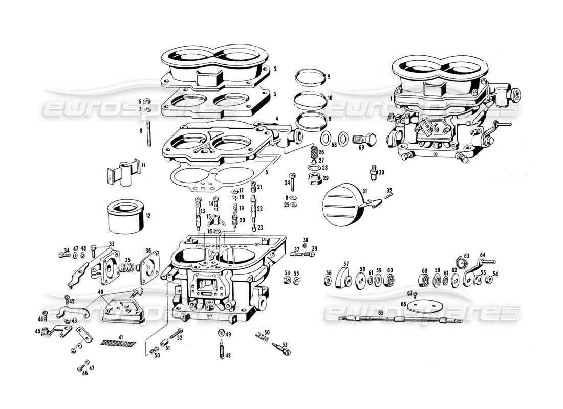 schéma de pièce contenant le numéro de pièce 107/3 mc 69701