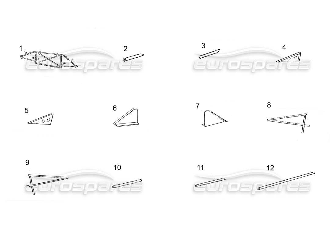 ferrari 250 gt (coachwork) schéma des pièces des pièces du châssis