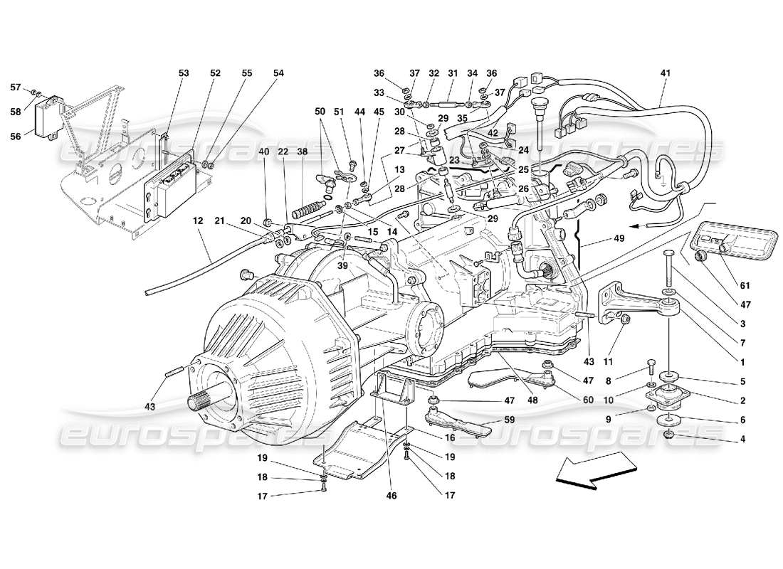 ferrari 456 gt/gta boîte de vitesses complète - valable pour 456 diagramme de pièces gta