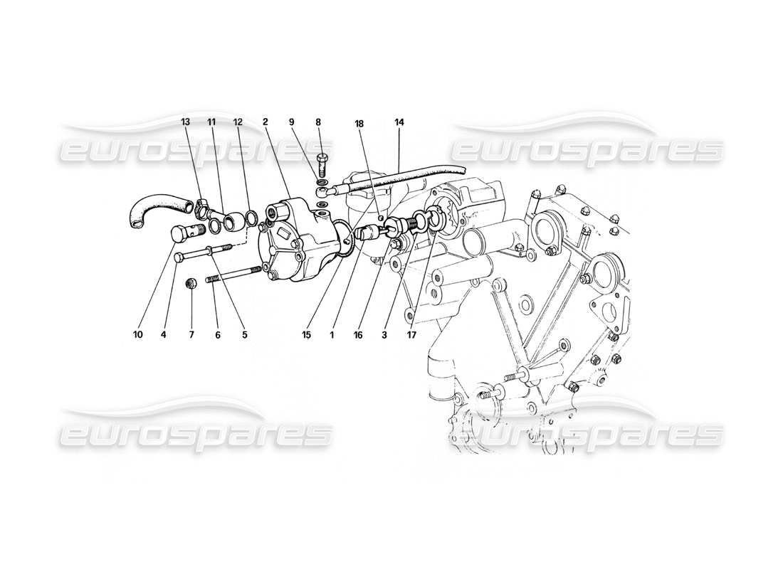 ferrari 400 gt (mechanical) schéma des pièces de la pompe à vide du servofrein