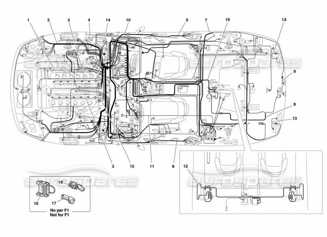 ferrari 575 superamerica système électrique schéma des pièces