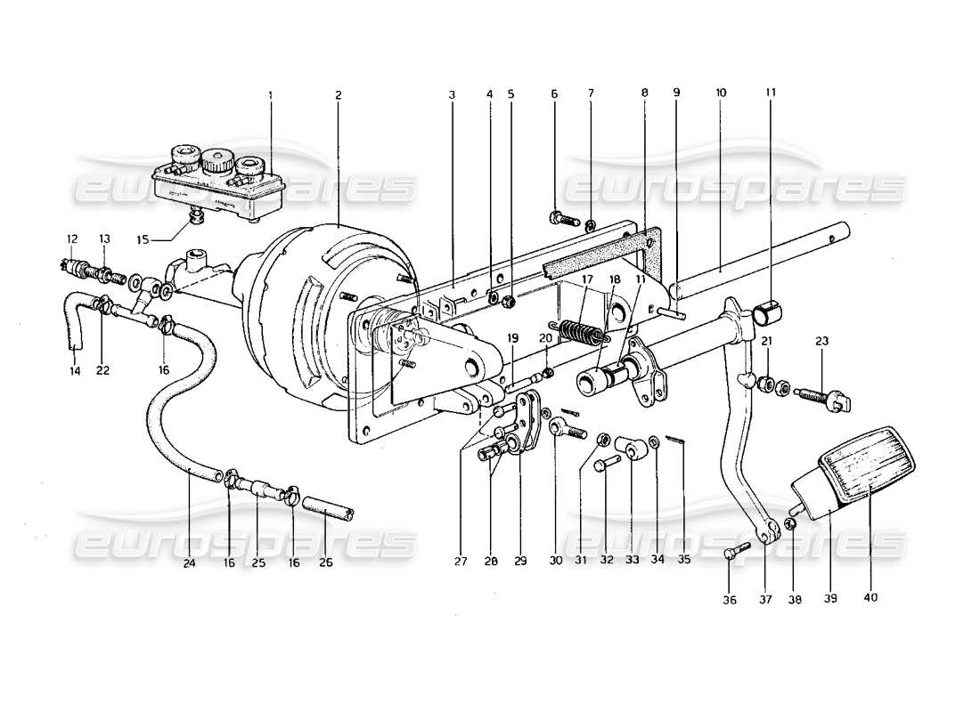 ferrari 400 gt (mechanical) freins entraînement hydraulique (400 (automatique) schéma des pièces