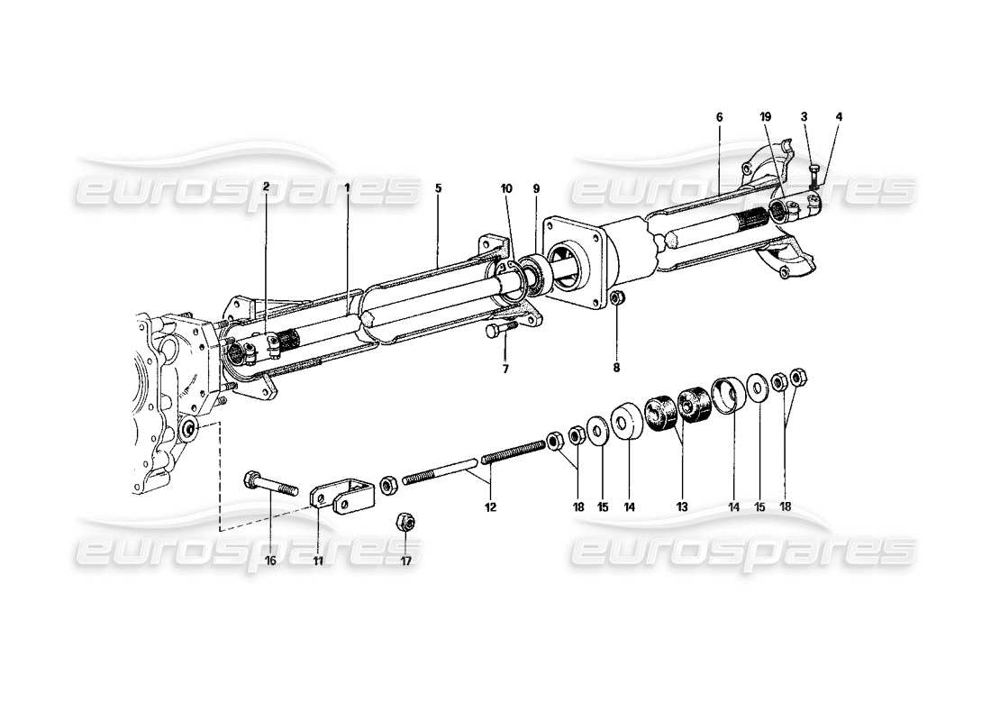 ferrari 400 gt (mechanical) arbre d'hélice schéma des pièces