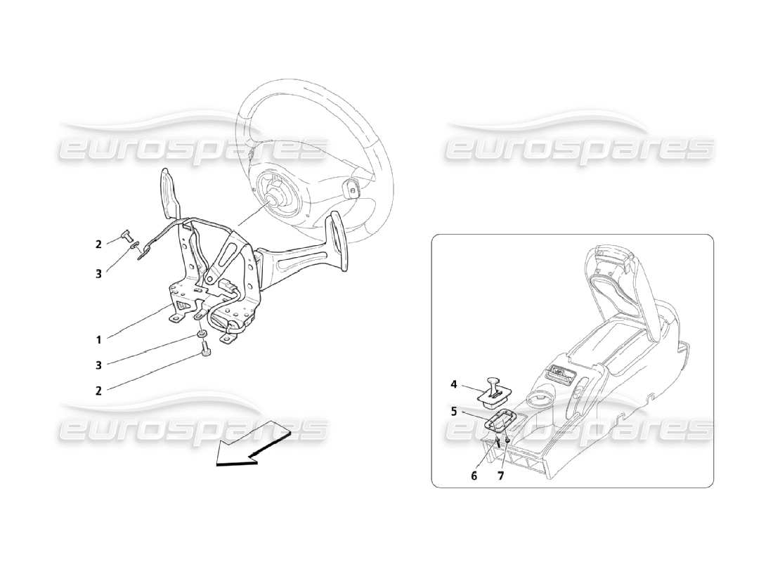 maserati qtp. (2006) 4.2 commandes du conducteur pour f1 boîte de vitesses schéma des pièces