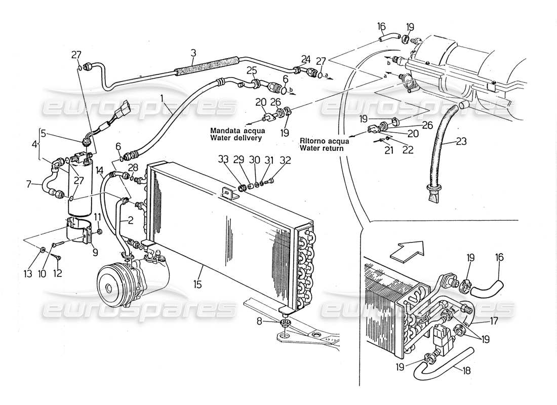 maserati 2.24v schéma des pièces du système de climatisation