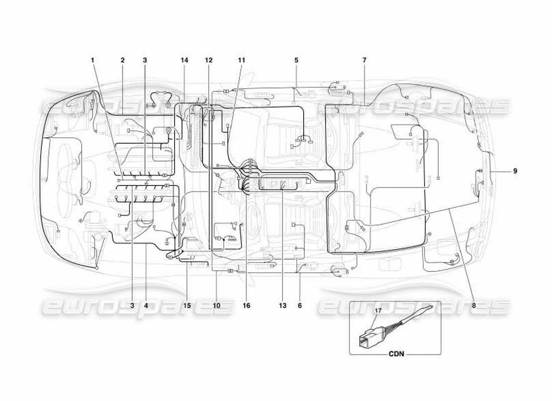 ferrari 550 barchetta système électrique schéma des pièces