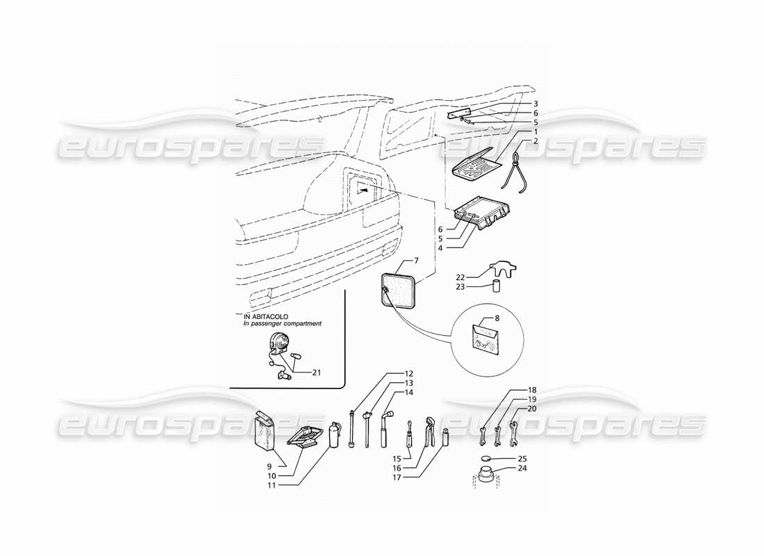 maserati ghibli 2.8 (abs) diagramme des pièces d'outils