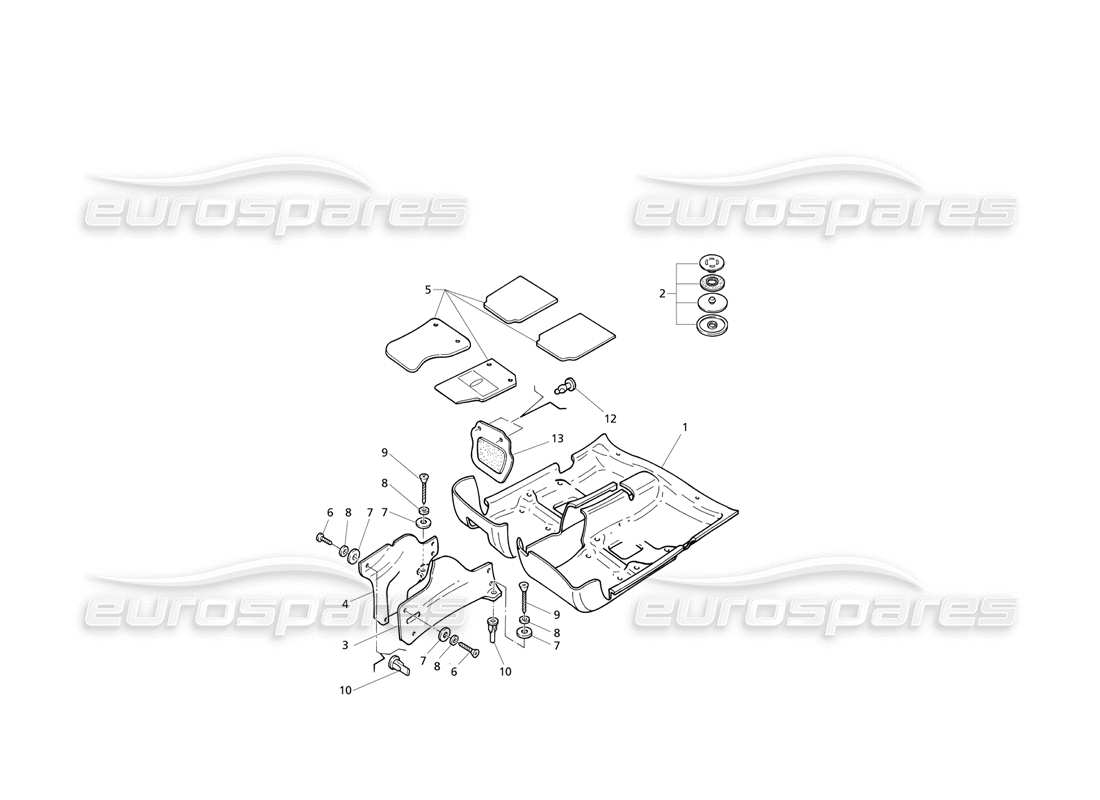 maserati qtp v6 evoluzione diagramme des pièces de tapis