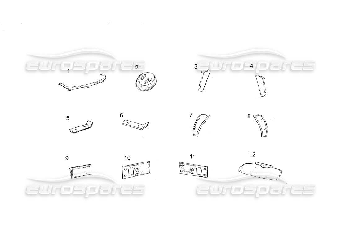 ferrari 250 gt (coachwork) schéma des pièces des raccords