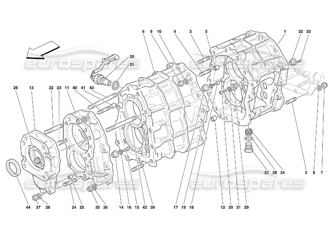 ferrari 456 gt/gta boîte de vitesses – pas pour 456 diagramme de pièces gta