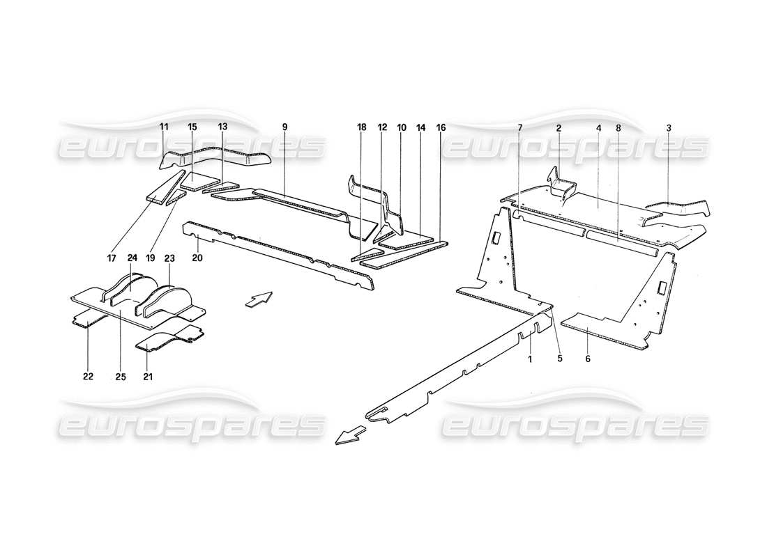 ferrari 288 gto isolations schéma des pièces