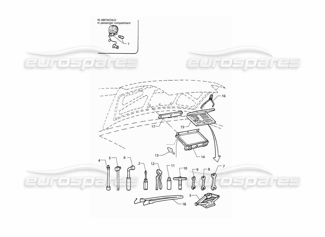 maserati qtp v6 (1996) outils schéma des pièces