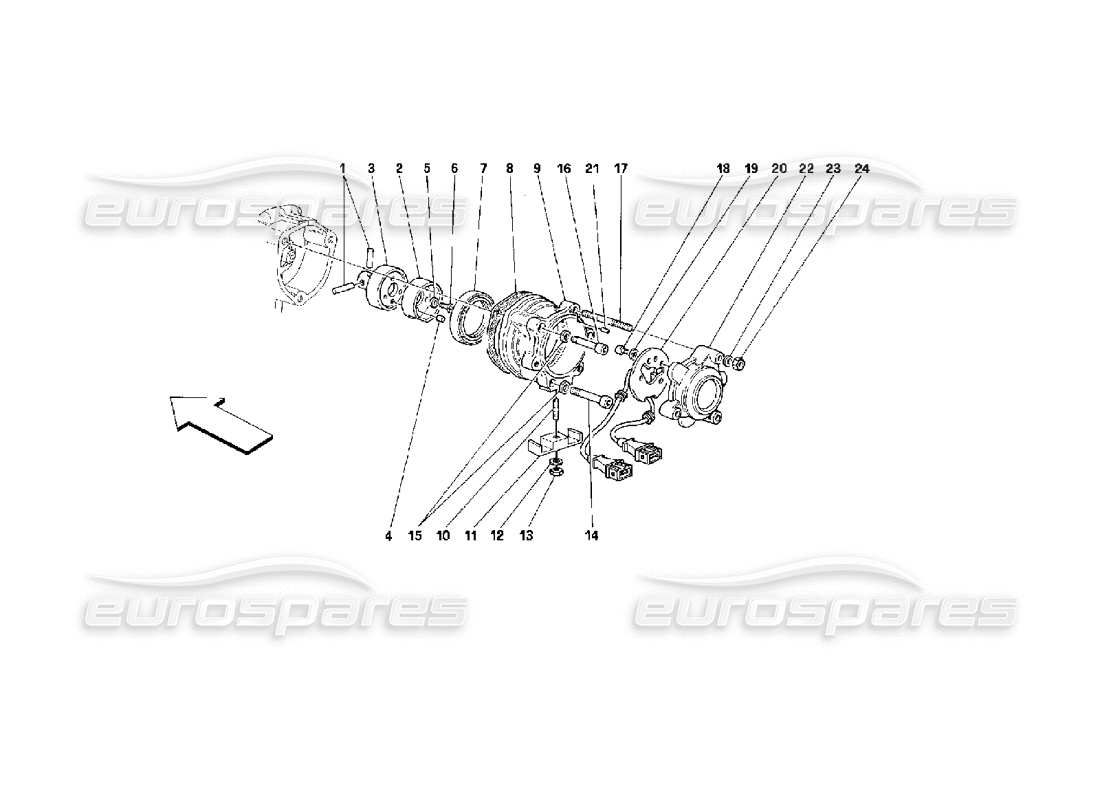 ferrari 512 tr schéma des pièces d'allumage du moteur