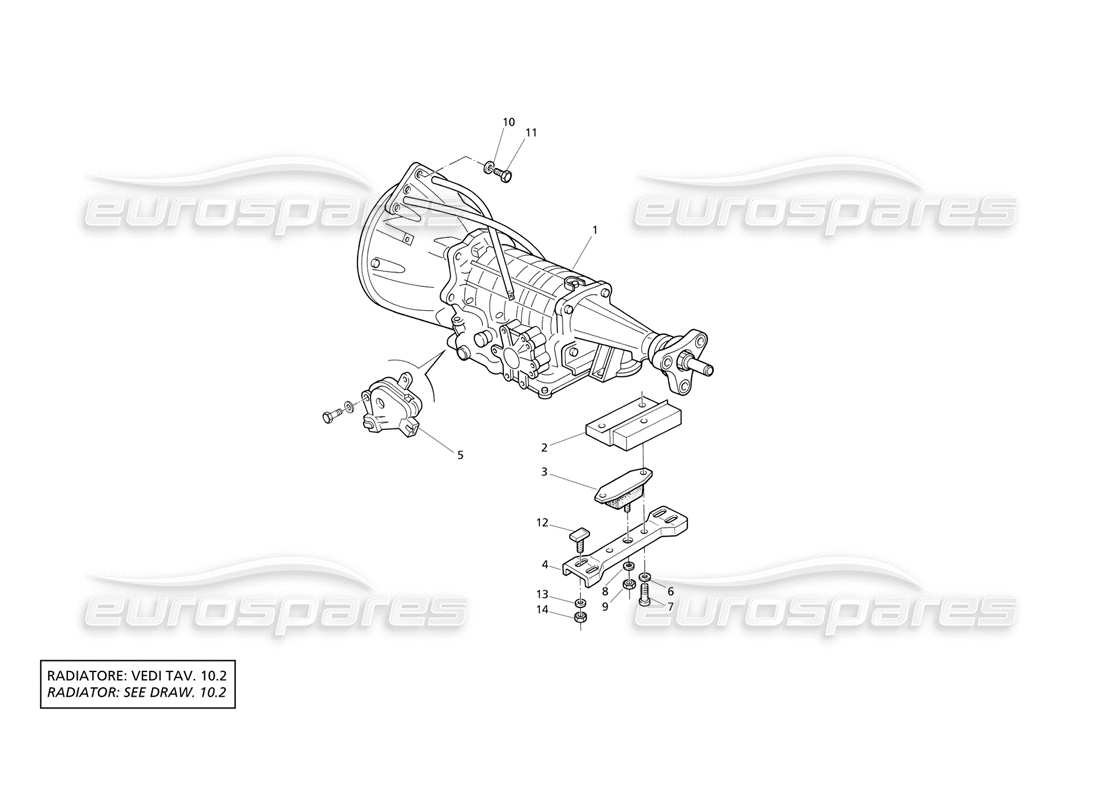 maserati qtp v8 evoluzione transmission automatique schéma des pièces