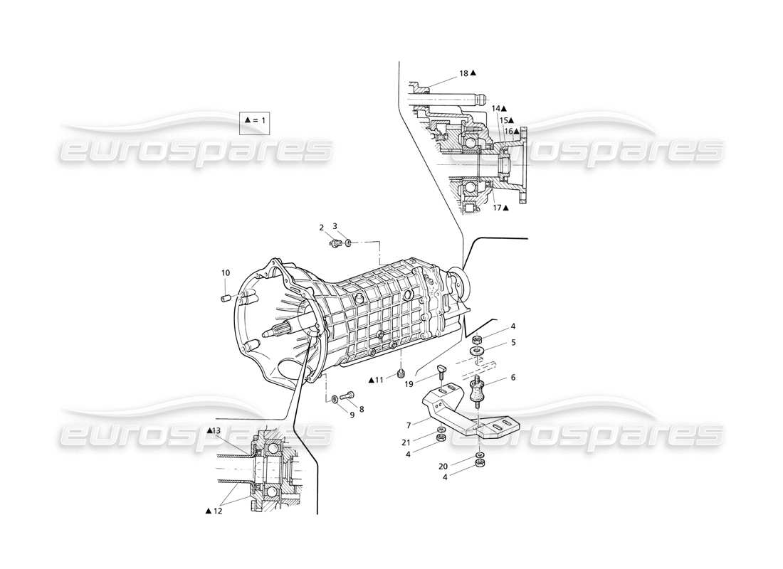 maserati qtp v6 evoluzione transmission manuelle getrag 6 vitesse schéma des pièces