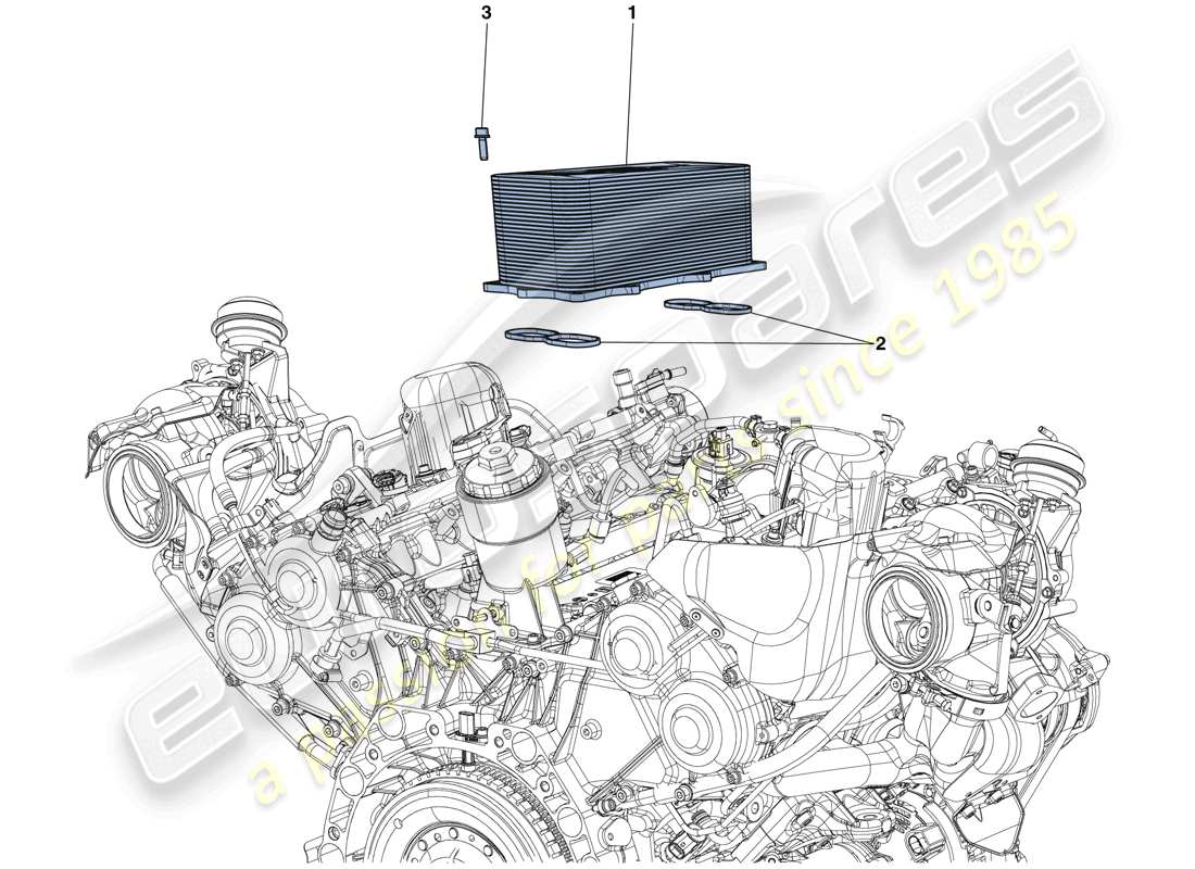 un schéma de pièces du catalogue de pièces ferrari 488 gtb (rhd)