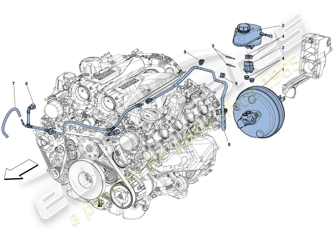 un schéma de pièces du catalogue de pièces ferrari gtc4