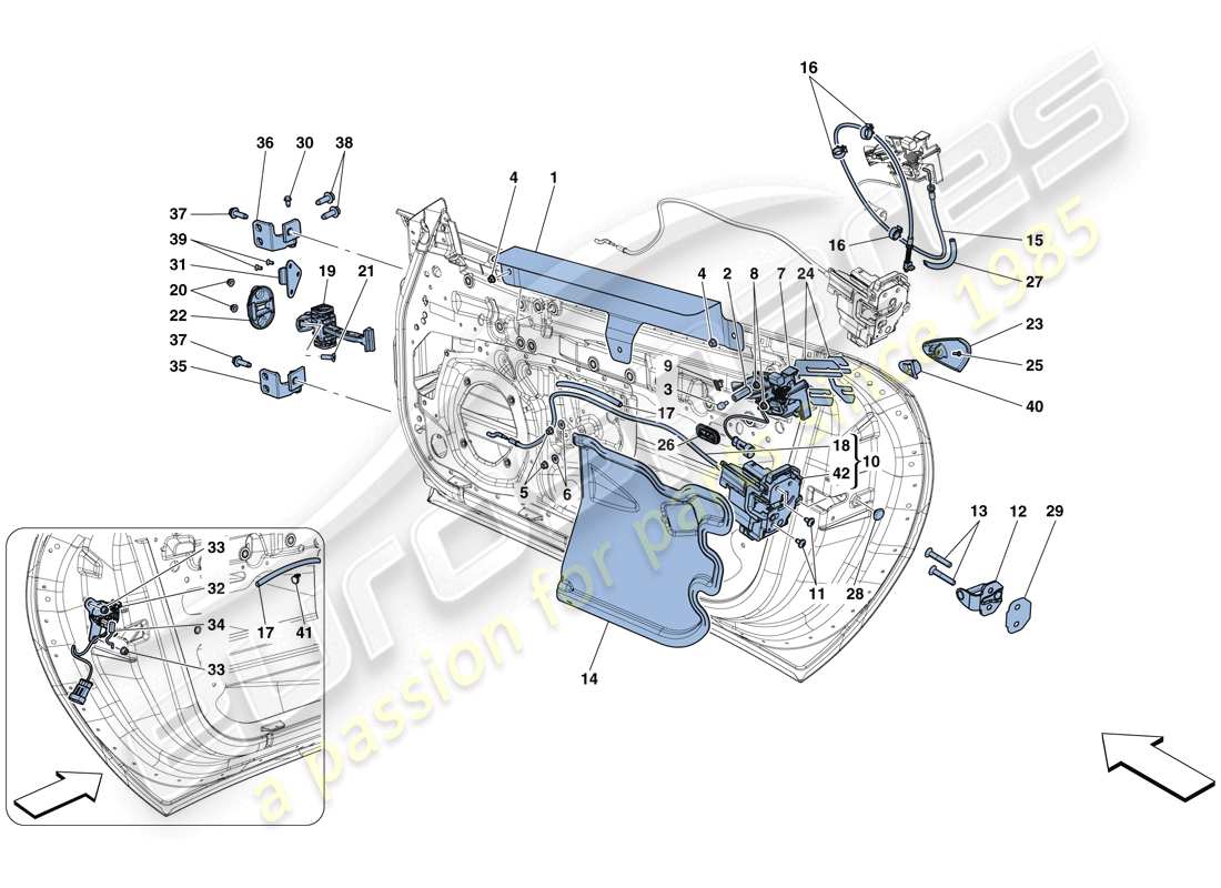 un schéma de pièces du catalogue de pièces ferrari 812