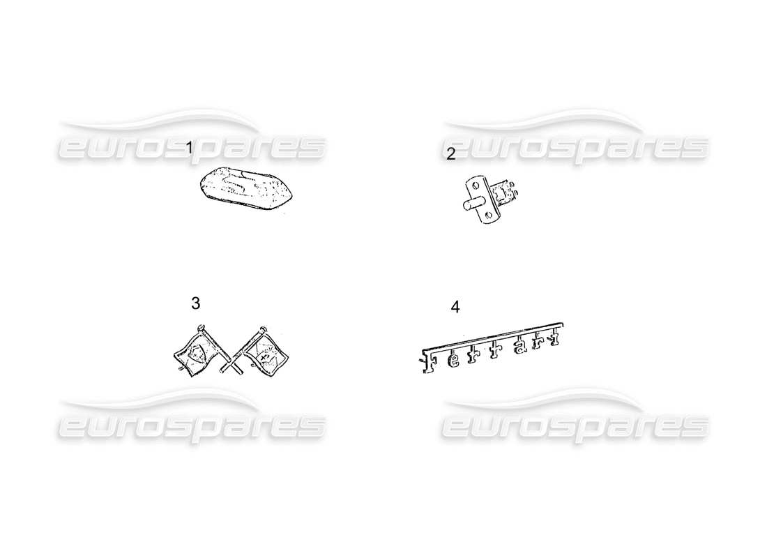 un schéma de pièces du catalogue de pièces ferrari 250