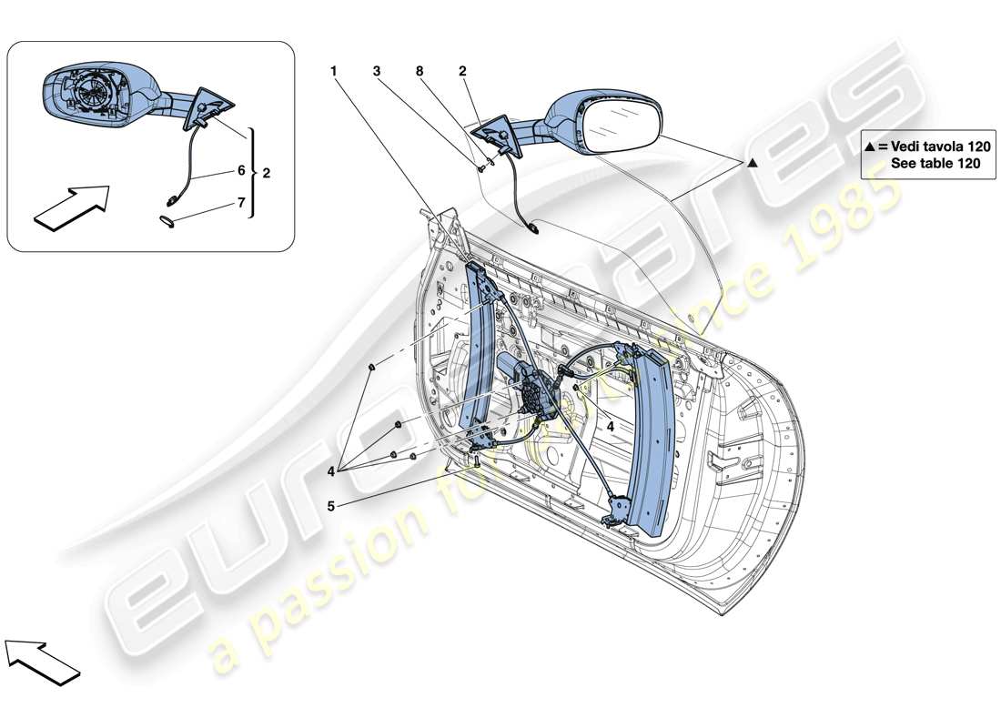 un schéma de pièces du catalogue de pièces ferrari 812 superfast (usa)