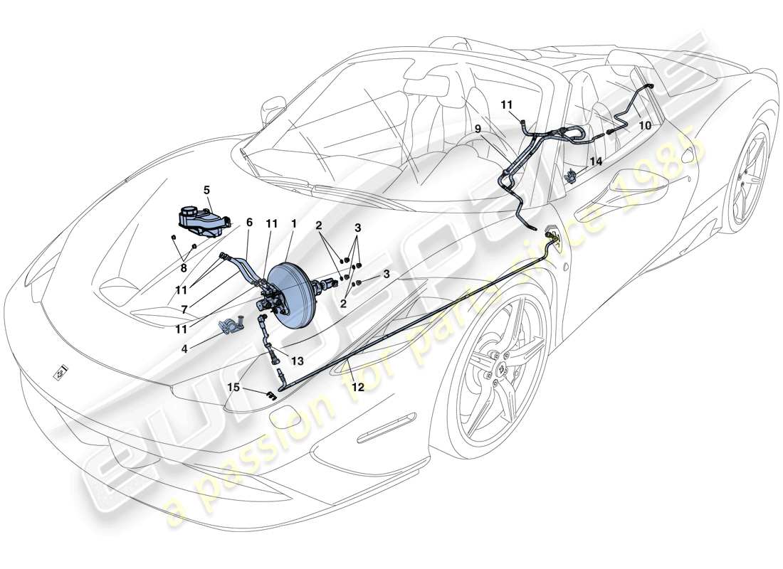 un schéma de pièces du catalogue de pièces ferrari 458 speciale aperta (europe)