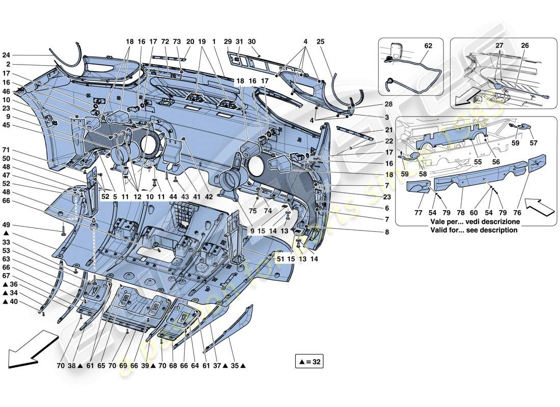 schéma de pièce contenant le numéro de pièce kl-fer-488-cft
