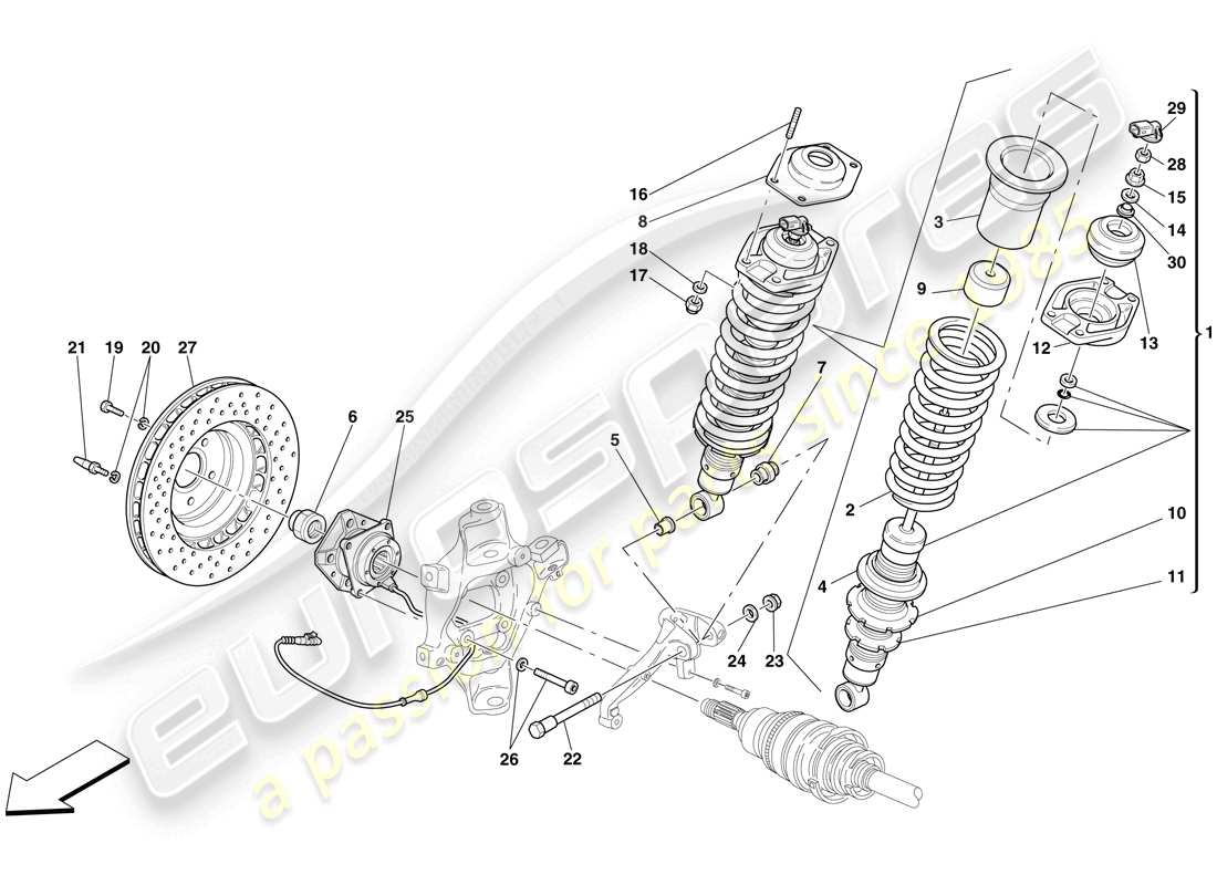un schéma de pièces du catalogue de pièces Ferrari 599 SA Aperta (Europe)