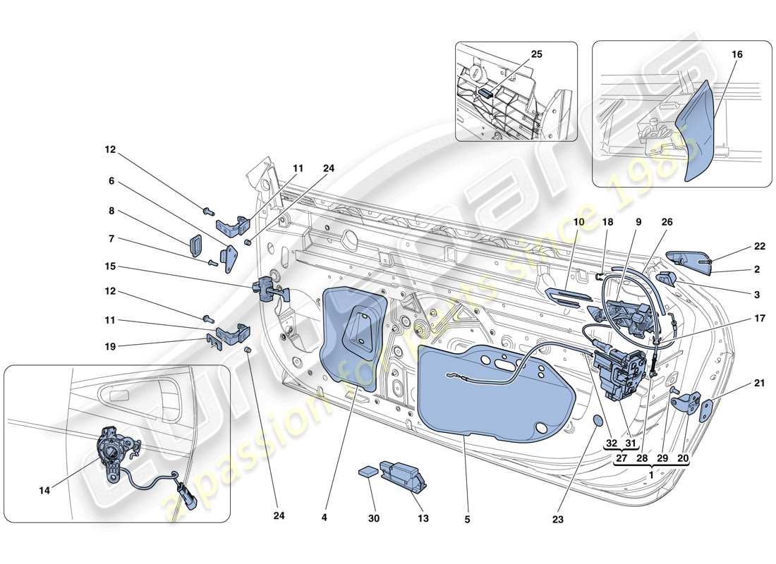 un schéma de pièces du catalogue de pièces ferrari 458 spider (usa)