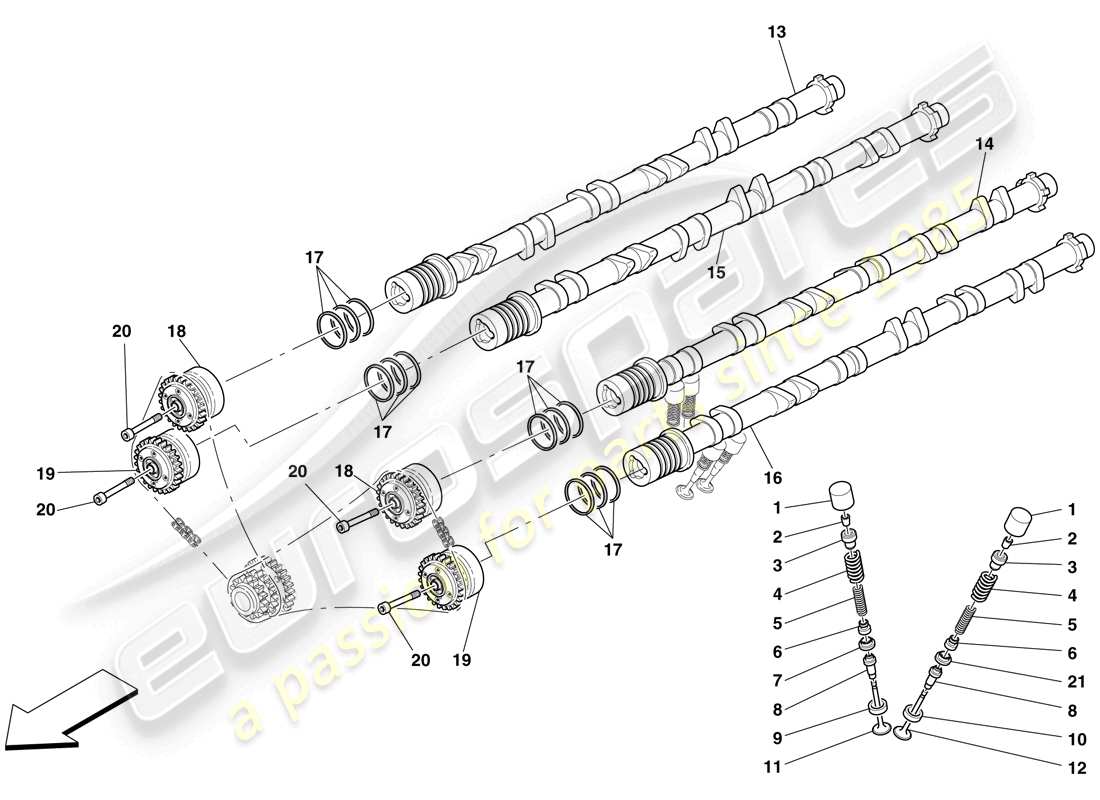 un schéma de pièces du catalogue de pièces Ferrari 599 SA Aperta (Europe)