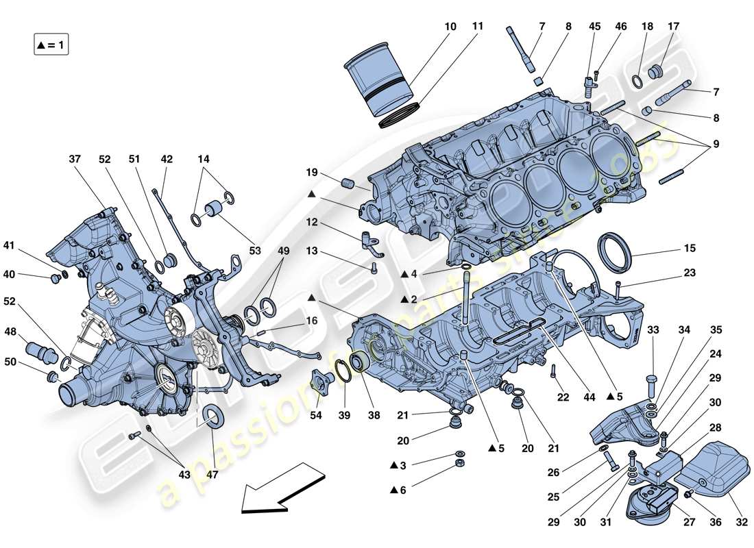 un schéma de pièces du catalogue de pièces ferrari 458 spider (rhd)